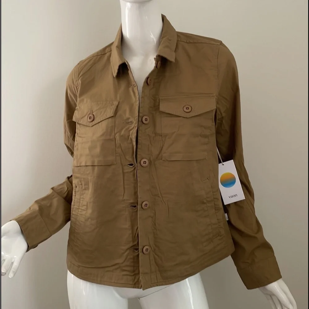 VUORI rip stop shirt jacket Wheat color S - Picture 2 of 7